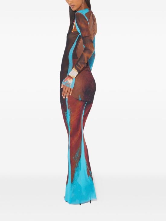 26SS 장 폴 고티에 미디 원피스 DR136M027P 90 Red - JEAN PAUL GAULTIER