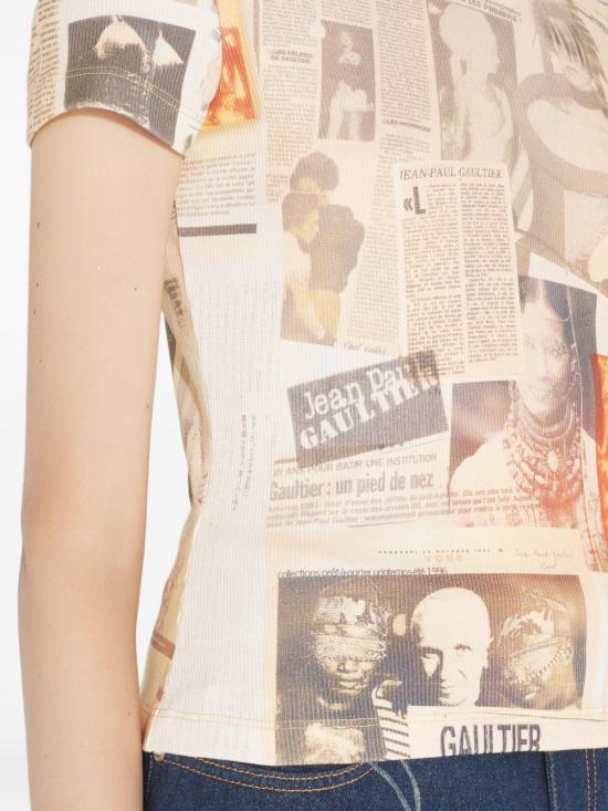 26SS 장 폴 고티에 반팔 티셔츠 TO400J026P 030830 Beige - JEAN PAUL GAULTIER