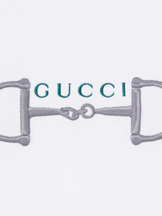 26SS 구찌 자수 코튼 저지 티셔츠 855021XJHOJ 9051 White - GUCCI