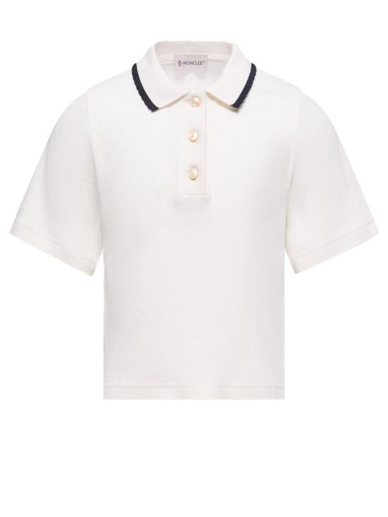 26SS [키즈] 몽클레어 폴로 셔츠 L19548A0000789BB2 034 White