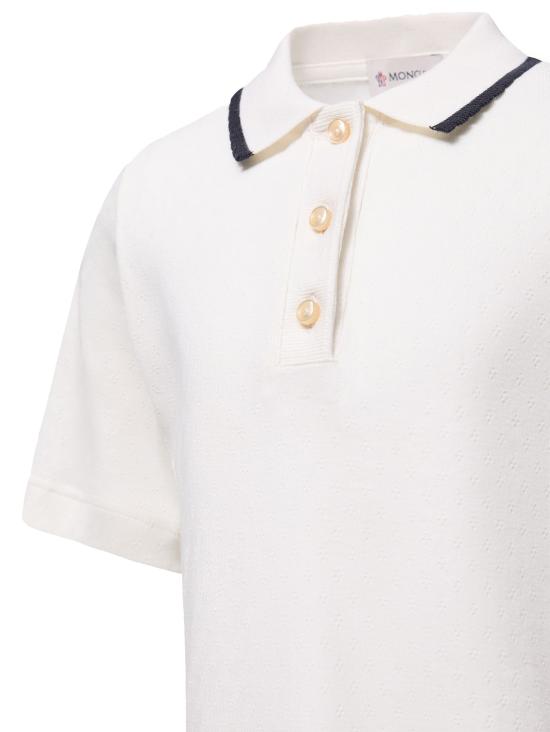 26SS [키즈] 몽클레어 폴로 셔츠 L19548A0000789BB2 034 White - MONCLER