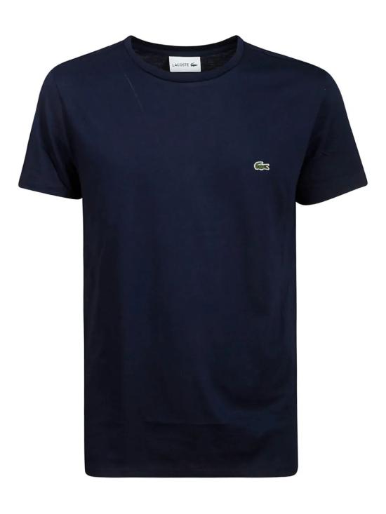 26SS 라코스테 피마 코튼 저지 크루넥 티셔츠 TH6709 166 NAVY BLUE