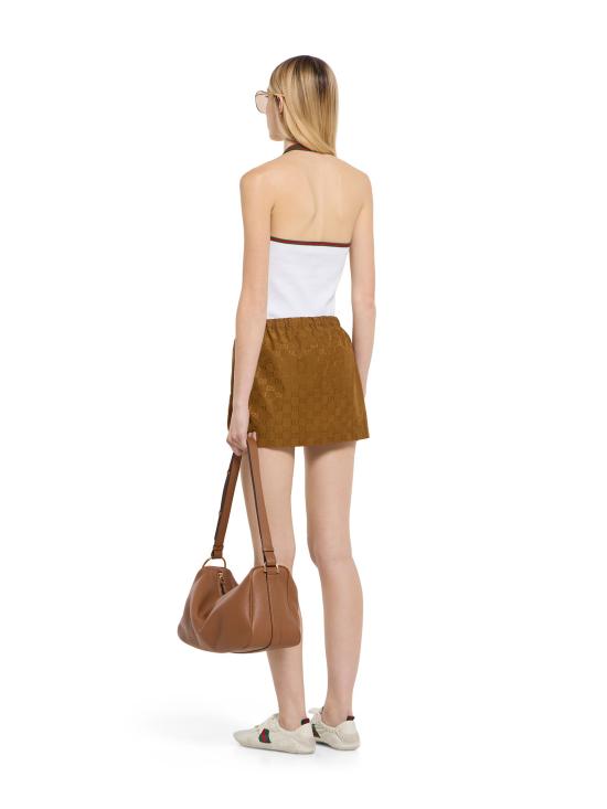 26SS 구찌 숏 스커트 856026ZAUC0 2709 Brown - GUCCI