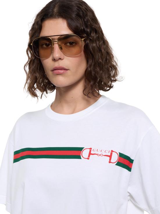 26SS 구찌 프린트 코튼 저지 티셔츠 837959XJHM5 9081 White - GUCCI