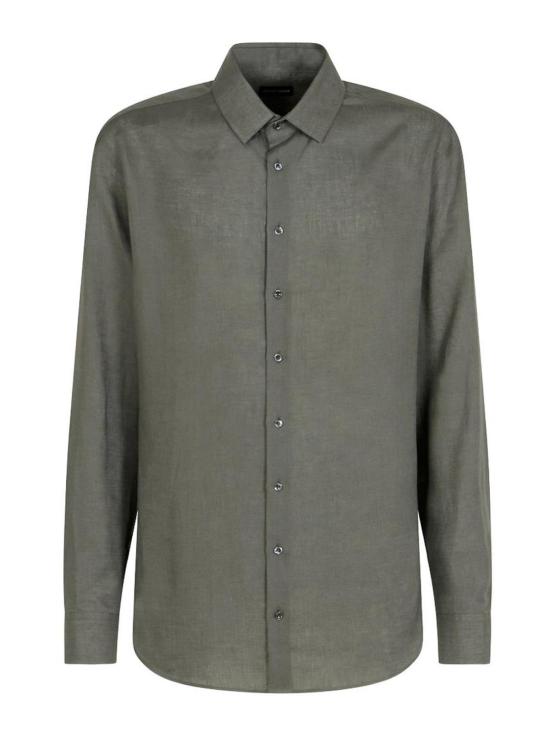 26SS 조르지오 아르마니 레규러 핏 린넨 셔츠 8WGCCZ98TZC62U7123 Grey