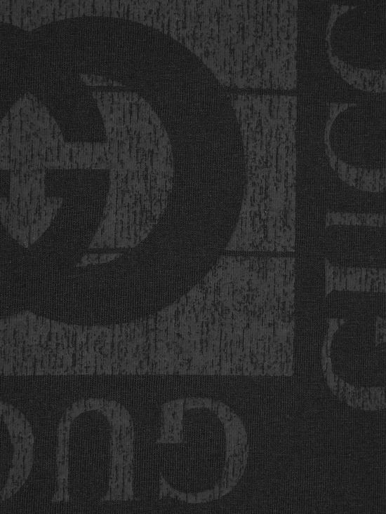 26SS 구찌 프린트 디테일 코튼 저지 티셔츠 855021XJHOD 1152 Black - GUCCI