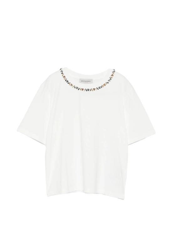 26SS 에르마노 피렌제 탑 D48EL027EE5MF010 MF010 BIANCO OTTICO