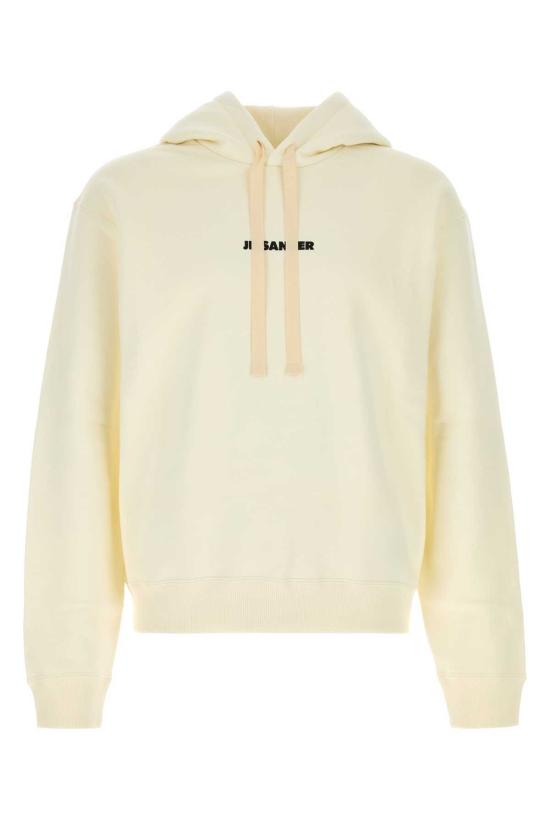  질샌더 긴팔 티셔츠 Jil Sander 아이보리 코튼 스웨트셔츠 Piuma