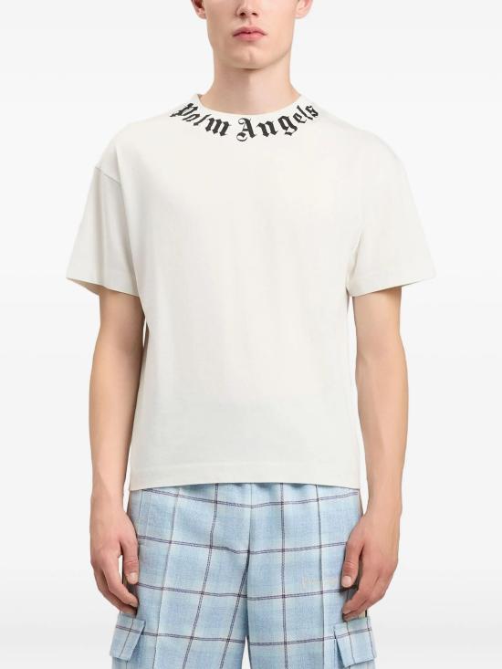 26SS 팜앤젤스 반팔 티셔츠 PMAA109S26JER008 0310 OFF WHITE BLACK - PALM ANGELS