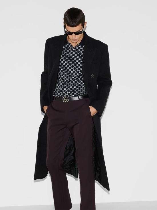 26SS 구찌 코튼 피케 자카드 폴로 셔츠 788024XJHH7 4137 Blue - GUCCI