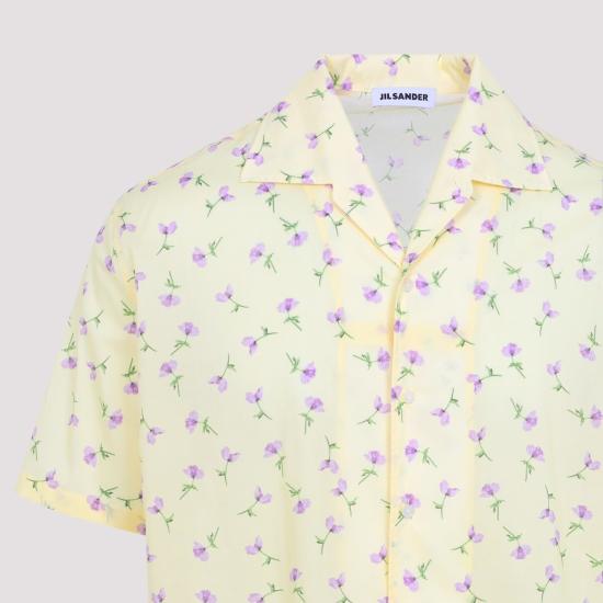  질샌더 반팔 셔츠 질 샌더 코튼  파스텔 옐로우 - JIL SANDER