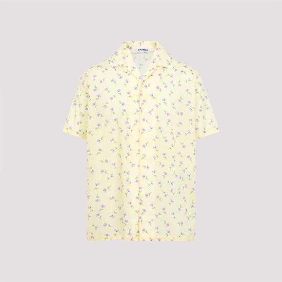  질샌더 반팔 셔츠 질 샌더 코튼  파스텔 옐로우 - JIL SANDER