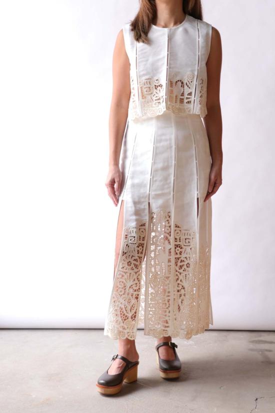  알레메 블라우스 로즈메리 자수 탑 - ALEMAIS