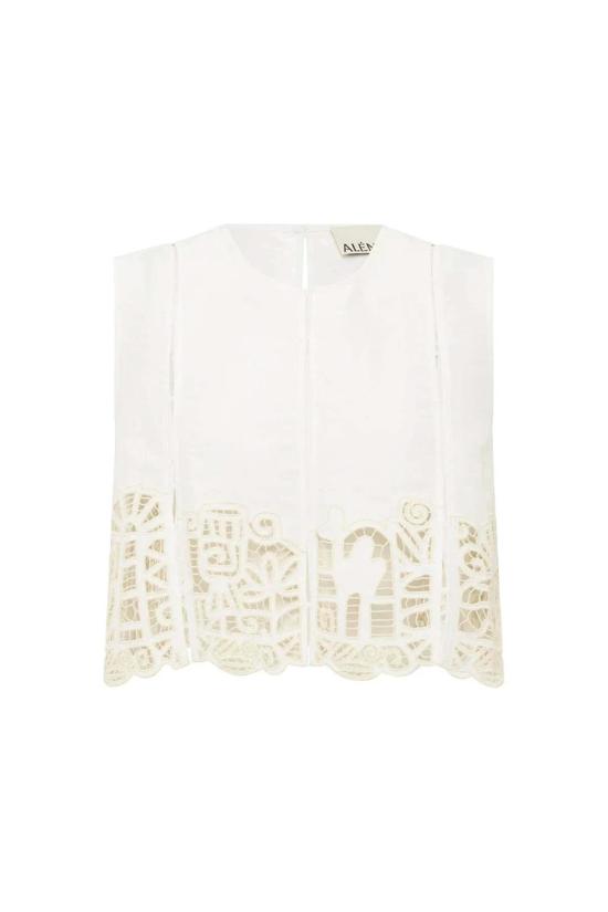  알레메 블라우스 로즈메리 자수 탑 - ALEMAIS