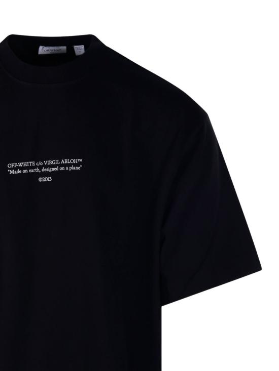 26SS 오프화이트 반팔 티셔츠 OMAA120S26JER00700 001 Black - OFF WHITE