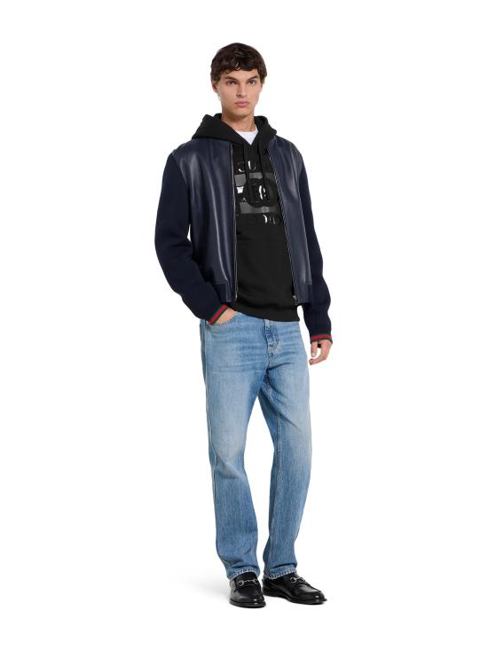 26SS 구찌 프린트 디테일 코튼 저지 스웨트셔츠 855976XJHNH 1152 Black - GUCCI