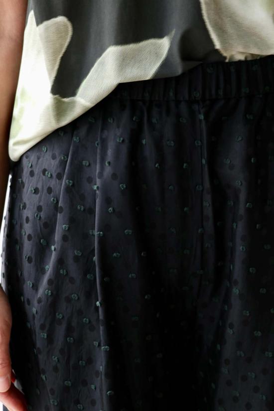  크리스티앙 뵈이넝스 크롭 팬츠 Christian Wijnants 피마 우븐 팬츠 블랙 페트롤 도트 - CHRISTIAN WIJNANTS