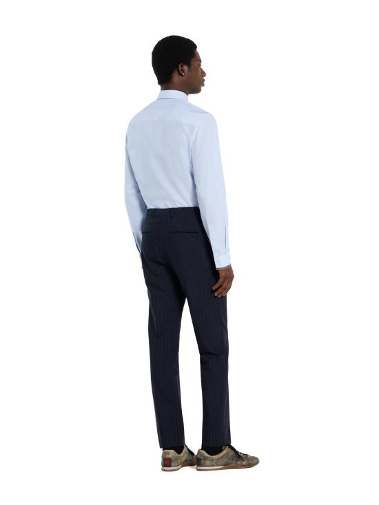 26SS 구찌 웹 디테일 스트라이프 코튼 셔츠 852707ZAS5W 4305 - GUCCI