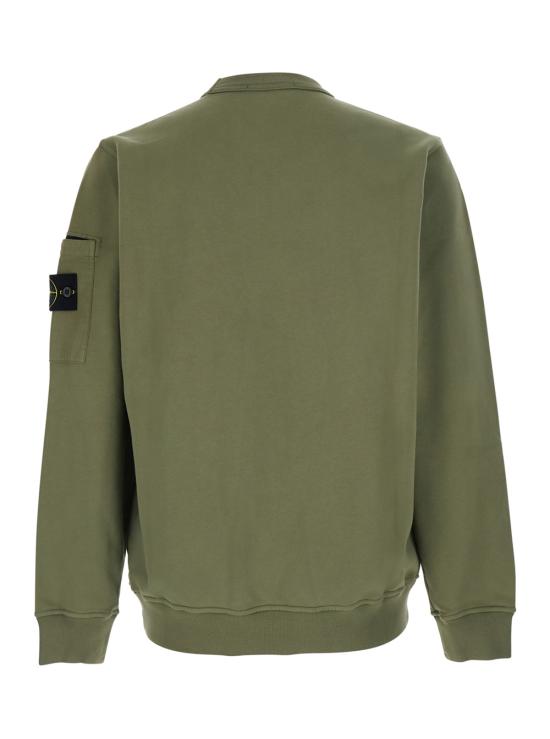 26SS 스톤 아일랜드 코튼 플리스 크루넥 스웨트셔츠 L1S156100019S0410V005G Green - STONE ISLAND