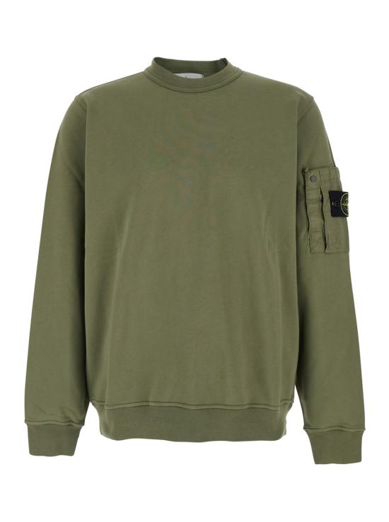 26SS 스톤 아일랜드 코튼 플리스 크루넥 스웨트셔츠 L1S156100019S0410V005G Green