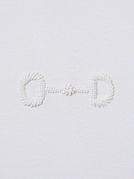 26SS 구찌 자수 코튼 저지 티셔츠 837959XJHMR 9051 White - GUCCI