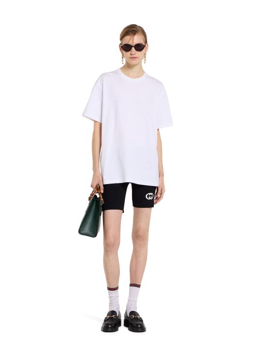 26SS 구찌 자수 코튼 저지 티셔츠 837959XJHMR 9051 White - GUCCI