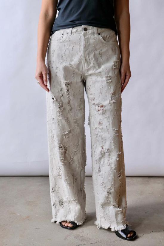  하이쿠레 데님 팬츠 베서니 불 디스트로이 (숏 기장) 진 불 디스트로이