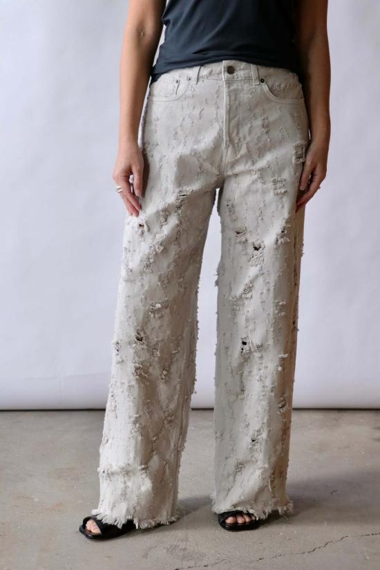  하이쿠레 데님 팬츠 베서니 불 디스트로이 (숏 기장) 진 불 디스트로이 - HAIKURE