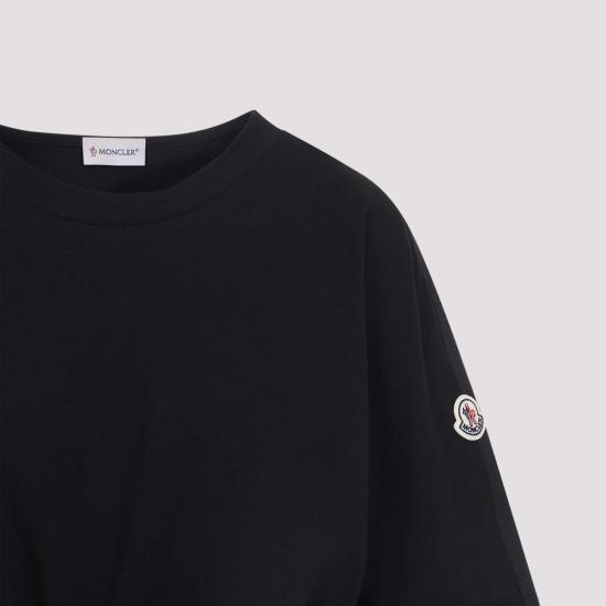  몽클레어 숏 원피스 코튼 미니 드레스 블랙 - MONCLER