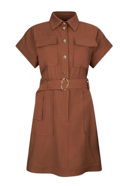 26SS 리우조 미디 원피스 CA6299 T250809032 Tabacco