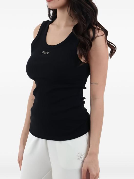 26SS 리우조 민소매 티셔츠 TA6097 J482222222 Black - LIU JO