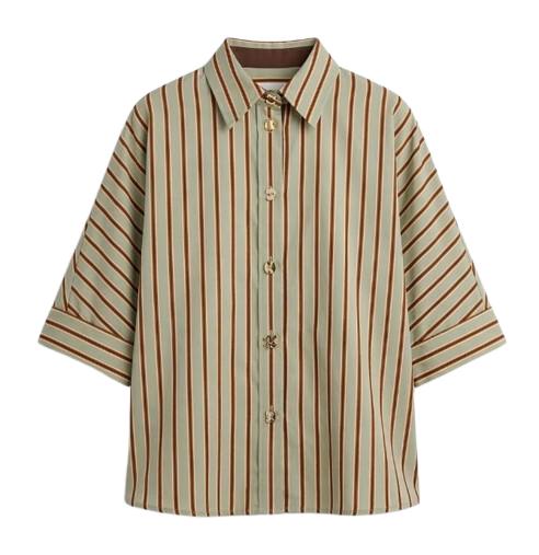 26SS 리우조 셔츠 CA6351 T553AP9641 Green tabacco