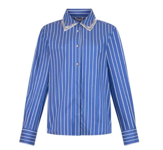 26SS 셔츠 WA6183 T407AP9672 Bianco ott blue