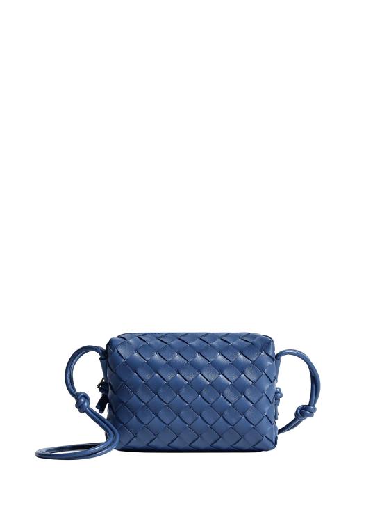 26SS 보테가베네타 미니 루프 카메라 백 723547 V1G114019 BLU VENEZIA GOLD