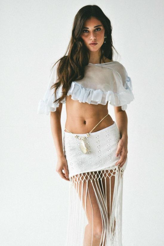  SMUCKY 숏 스커트 스머키 위스퍼 미니 프린지 스커트 - OTHER BRANDS