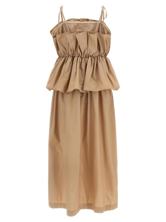  트윈셋 롱 원피스 플라운스 드레스 베이지 - TWINSET