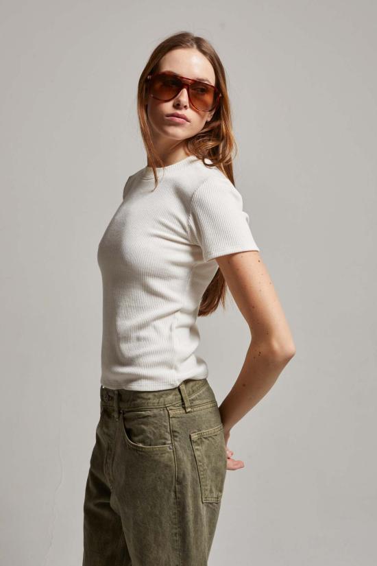  아셀 반팔 티셔츠 애셔 레미 골지 - ASHER