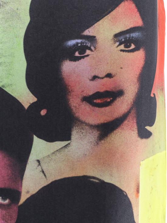  베르사체 미디 스커트 프린트 실크 트윌  멀티컬러 - VERSACE