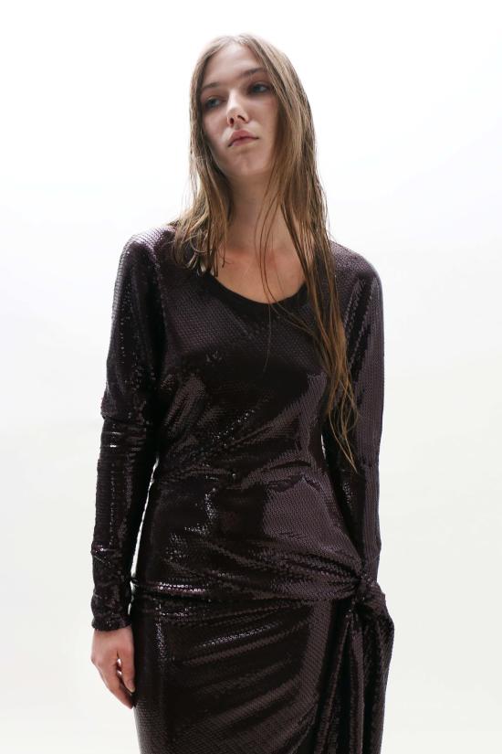  Talia Byre 숏 원피스 타이 드레스 버건디 - OTHER BRANDS