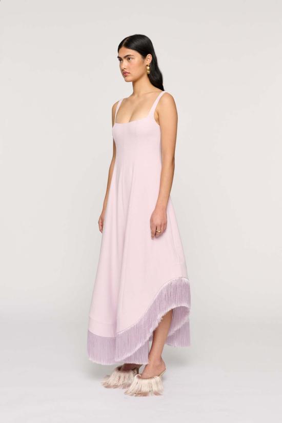  Clea 롱 원피스 클레아 에민 프린지 헴 드레스 페를라 - CLEA