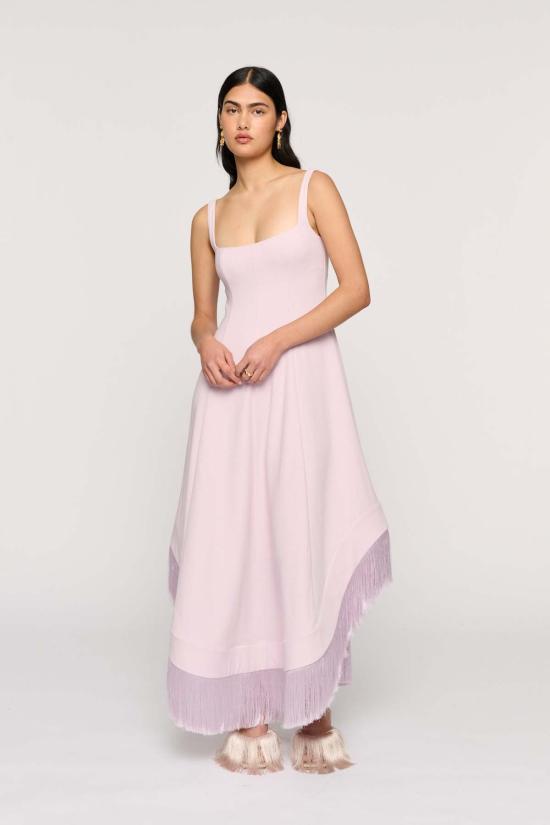  Clea 롱 원피스 클레아 에민 프린지 헴 드레스 페를라 - CLEA