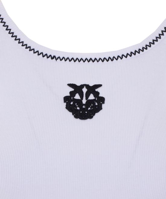 26SS 핑코 반팔 티셔츠 106816 A3ALZZ1 White - PINKO