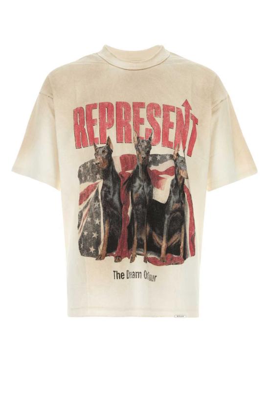  리프레젠트 탑 Represent Dream On Tour 티셔츠 워시드 에크루