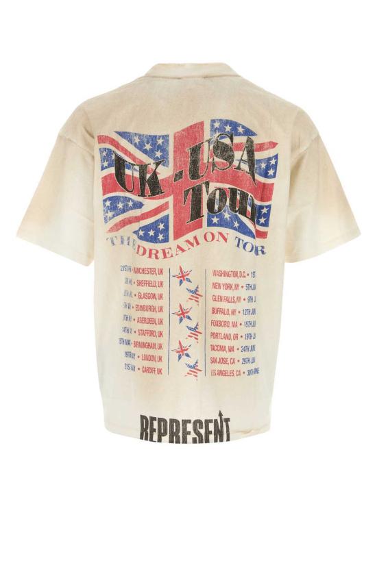  리프레젠트 탑 Represent Dream On Tour 티셔츠 워시드 에크루 - REPRESENT