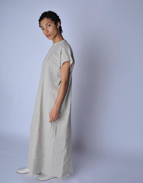  소피 드후레 롱 원피스 소피 드후어 내추럴 델피 리옹 드레스 베이지 - SOFIE D'HOORE