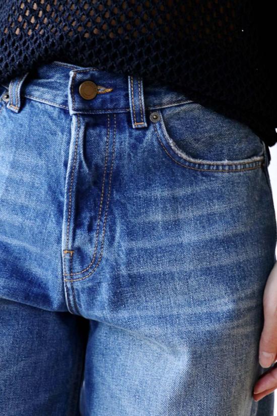  하이쿠레 데님 팬츠 베서니  (숏 기장) 리얼 블루 - HAIKURE