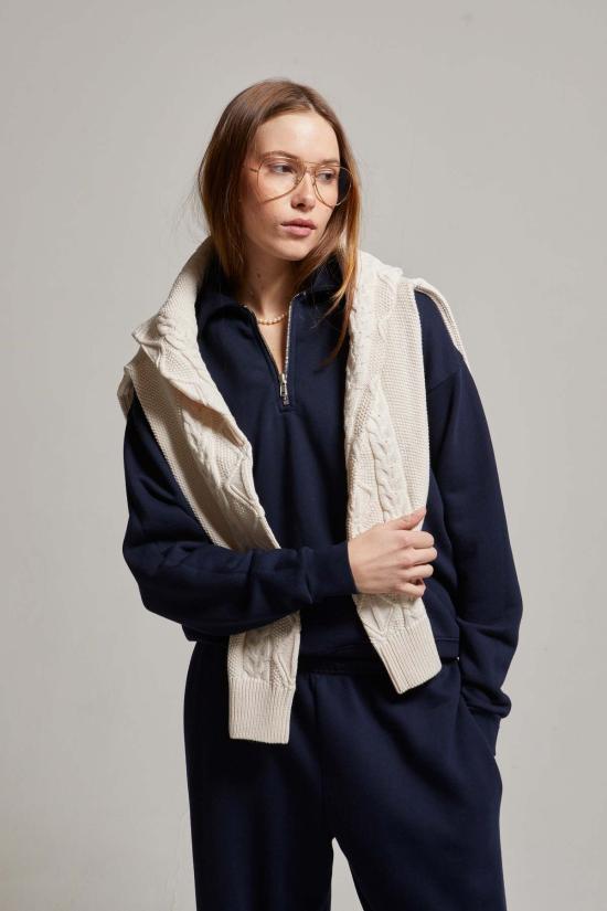  아셀 스웨터 애셔 코디 럭스 수피마 1/4 지퍼 스웨트셔츠 - ASHER