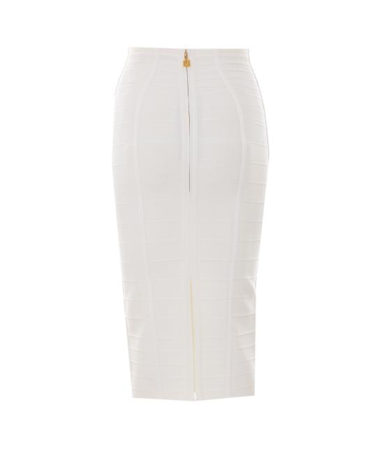 26SS 엘리자베타프랜치 미디 스커트 GK30D62E2 360 White - ELISABETTA FRANCHI