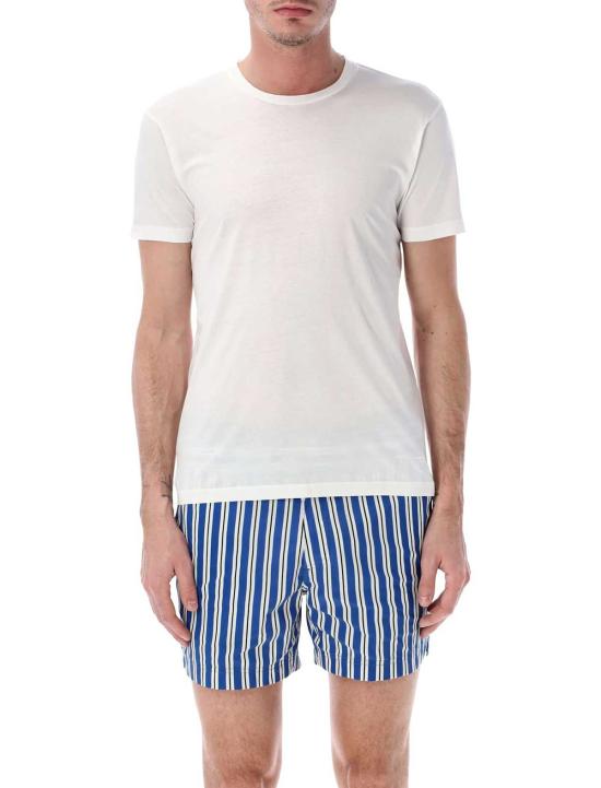  톰포드 반팔 티셔츠 톰 포드 코튼 앤 실크 티셔츠 옵티컬 화이트