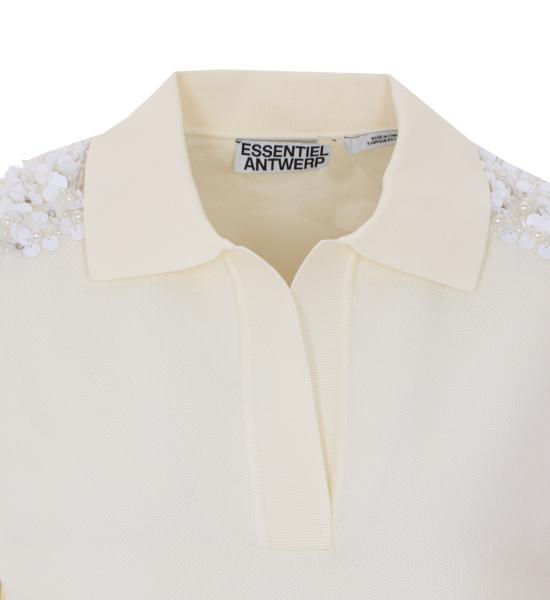 26SS 에센셜앤트워프 폴로 티셔츠 JOLINE OW01 White - ESSENTIEL ANTWERP